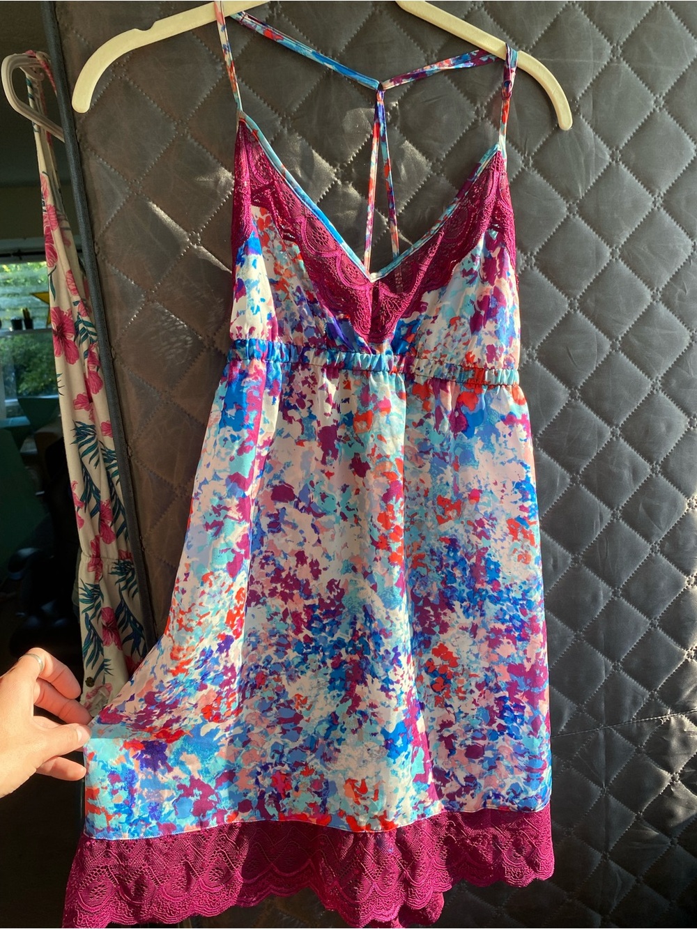 In Bloom by Jonquil satin floral lace chemise
